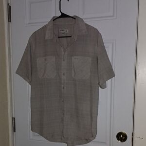Orvis Men's Light Gray Casual Button Down Shirt